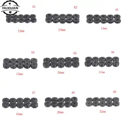 Dia. 12/13/14/15/16/17/18/20/32MM 10pcs Black Plastic Screw Carbon Brush Holder Caps Case