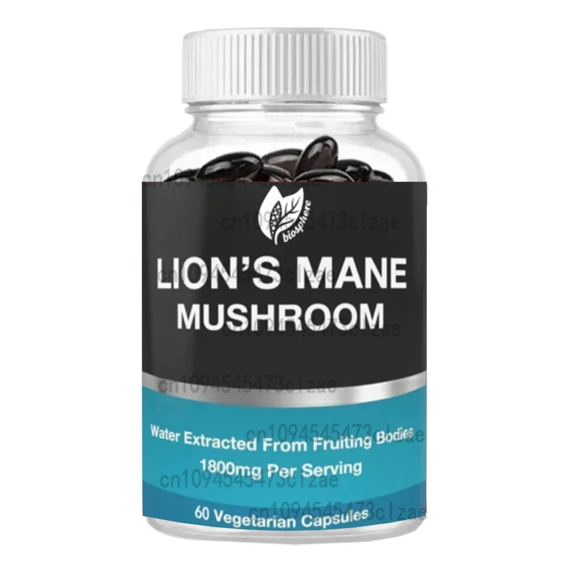 

Organic Lion's Mane Mushroom Capsules - Lion's Mane Mushroom Supplement - Lion's Mane Extract Powder -60 Vegetarian Capsules