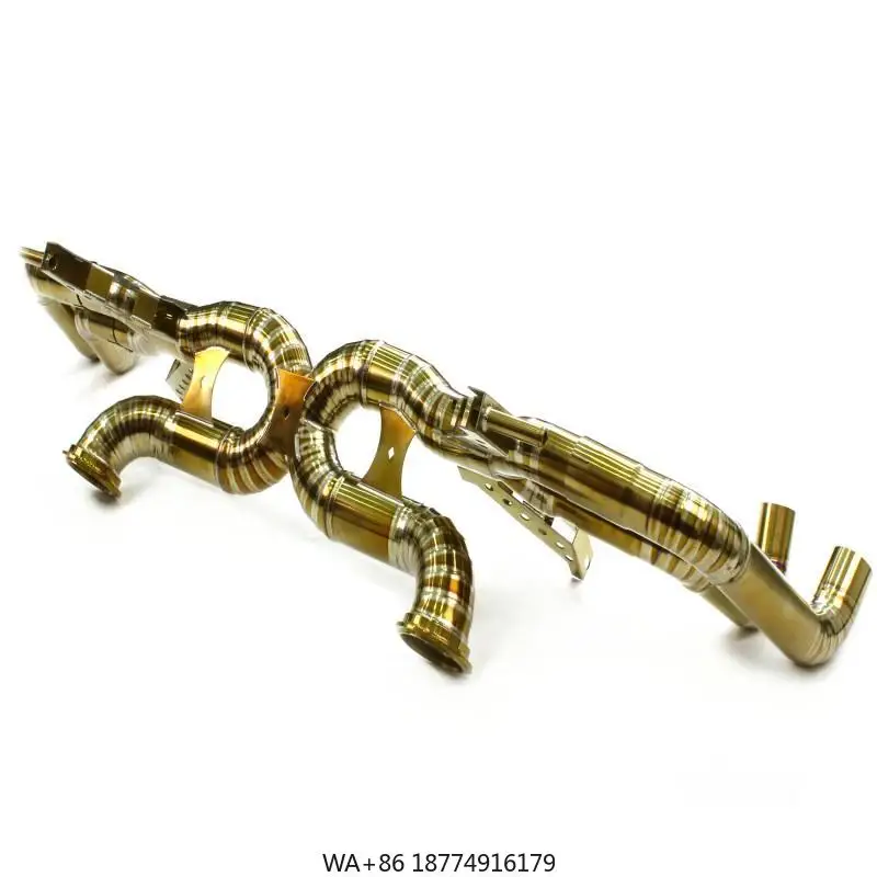 

Top Quality Titanium Alloy Gold Color Exhaust System for R8 5.2L 5204cc V10 2007 up Improve Engine Performance and Sound