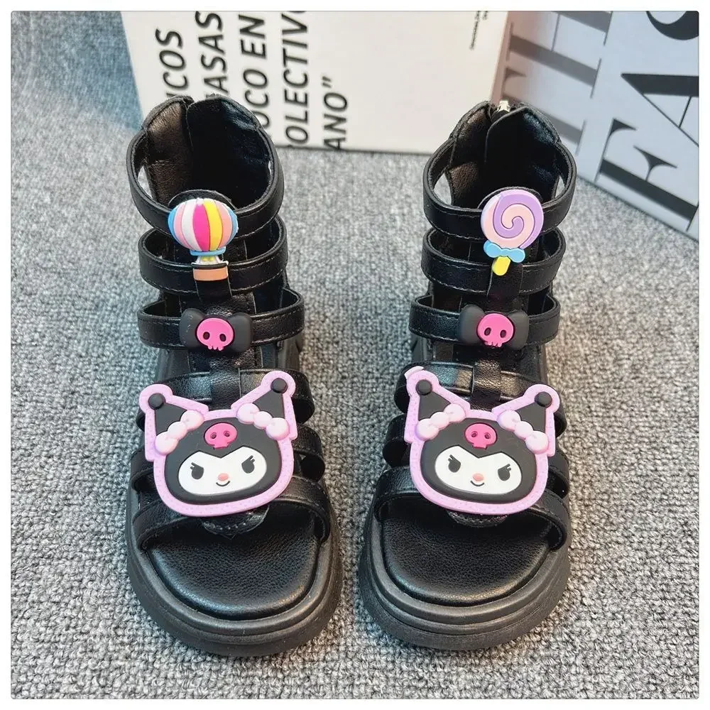 

Girly Heart Kawaii Anime Sanrio Pvc Slipper Cute Cartoon Kuromi Ins Fashion Summer Soft Soles Sandals Lovely Gifts for Kids