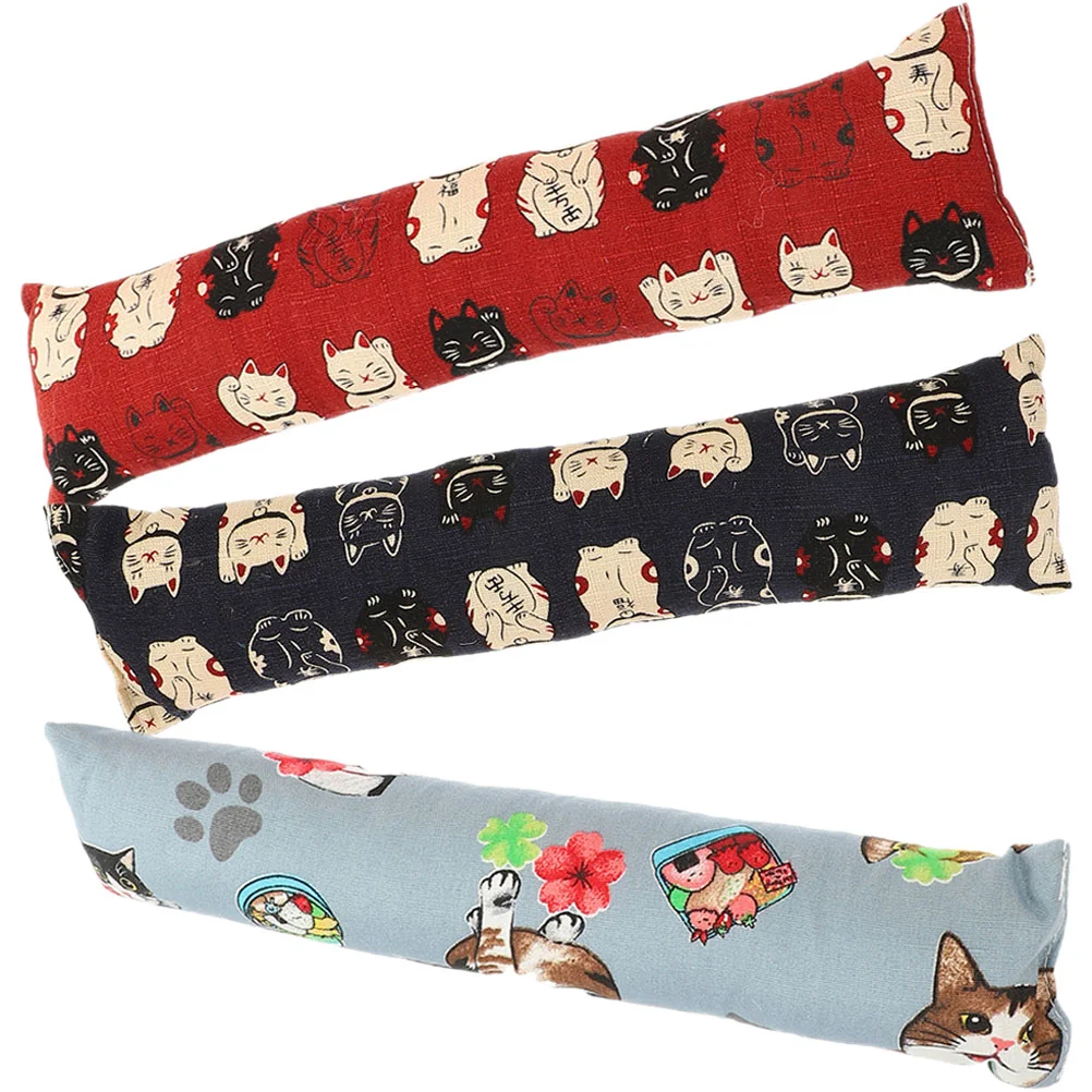

3 Pcs Kitten Cat Interactive Kicker Pillow Toy Teething Chew Toys Cotton