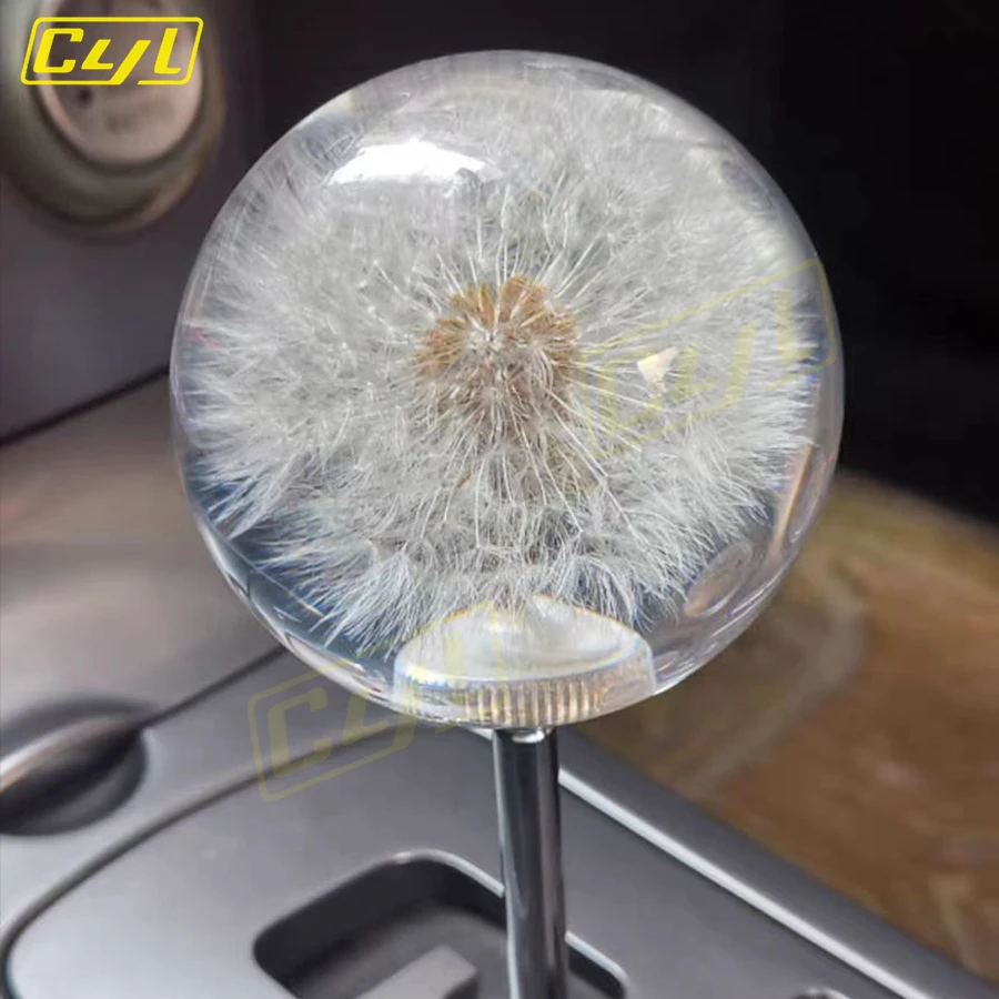 JDM Car Accessories Dandelion Clean Gear Shift Knob 65/70mm Universal Manual Acrylic Gear Stick Shifter