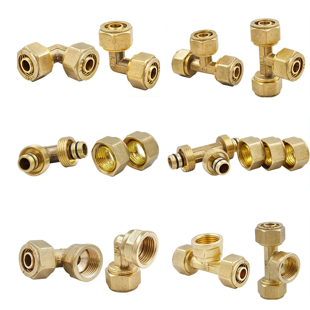 

Fit Tube OD 16mm G1/2 Elbow Pipe Fitting Brass Pipe Connector For Floor Heating For Car RV Boat