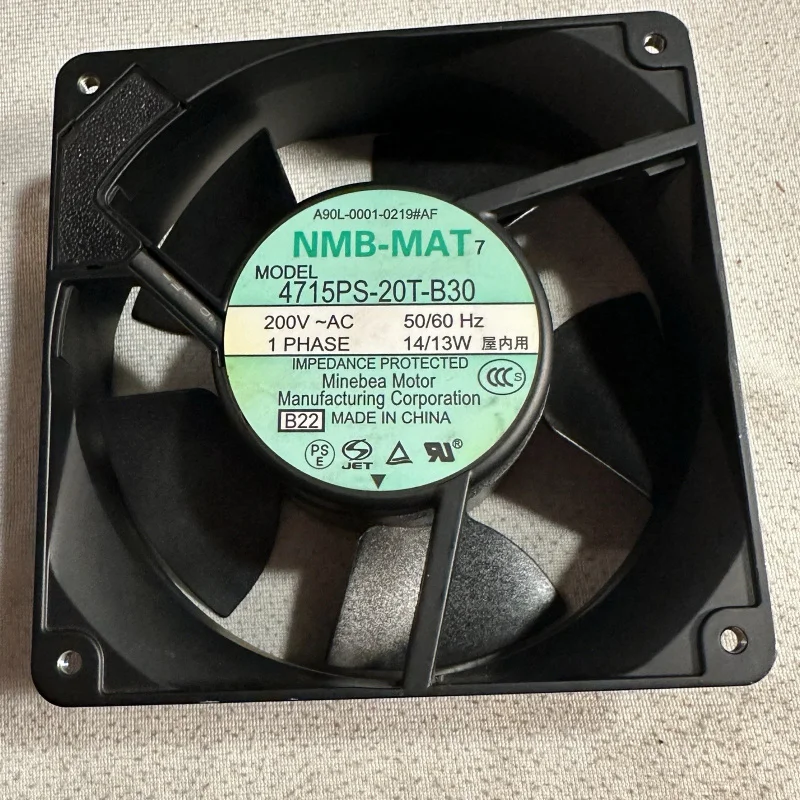 

Y+New for NMB-MAT 4715PS-20T-B30 Fan 200V 50/60HZ 1 Phase Impedance Protected