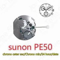 Sunon Pe50 Quartz Watch Movement Six-Pin Single Calendar 2/6/10 Small Seconds Multi-Function Watch Accessories New