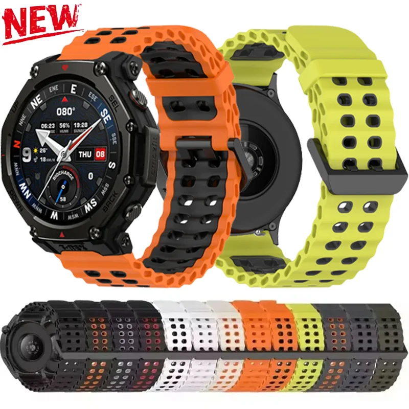 �y�Z�[�����z22mm �I�[�V�����V���R���X�g���b�v Amazfit T-Rex3 Pro 48mm/Balance 2-1 �X�|�[�c�E�H�b�`�o���h Xiaomi Watch 5 Huawei Watch GT6 46mm �o���h�Ή�