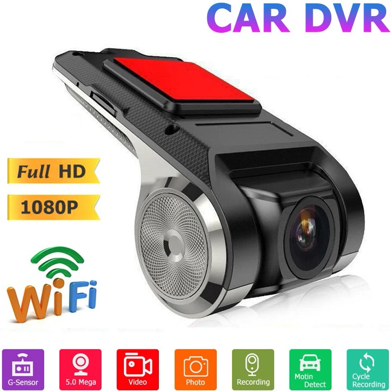 New HD 1080P Car DVR Dash Video Recorder WIFI Android USB Camera Night Vision Loop Record G-sensor 170° Wide Angle ADAS Dashcam