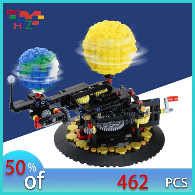 

MOC Earth Moon and Sun Orrery Building Blocks Compatible MOC-4477 High-Tech Bricks Gifts Fit Diy Toy Christmas Gift