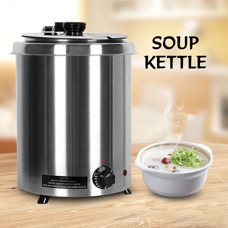 

Commercial Hot Soup Stove 5.7L Stainless Steel Restaurant Insulated Bucket Commercial Electric Soup Bucket Food Processors