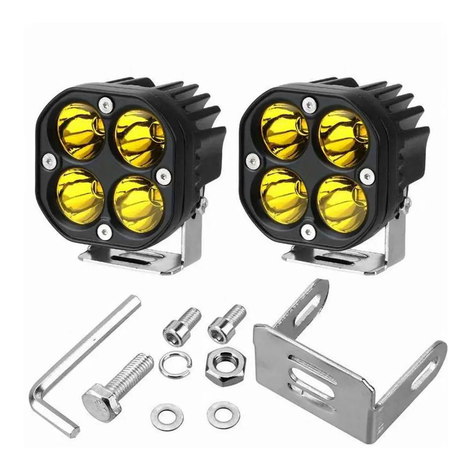 

2pcs/set Heat Dissipation Warm LED Spotlight/fog Light With Thickened Die-cast Aluminum Heat Sinks