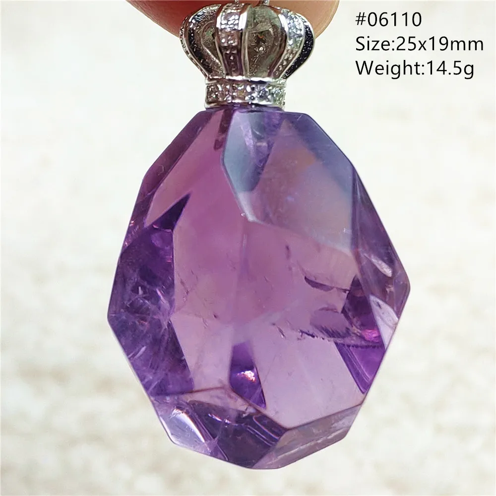 Natural Purple Amethyst Quartz Pendant Faceted Beads Purple Amethyst Quartz For Women Men Fashion Rare Jewelry AAAAAA