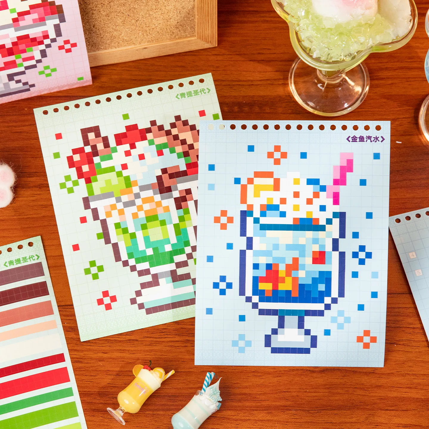 

JIAMEI 20 листов Bean Workshop Series Kawaii мультфильм пиксельный воротник наклейка книга креативные канцелярские наклейки для скрапбукинга ручной работы