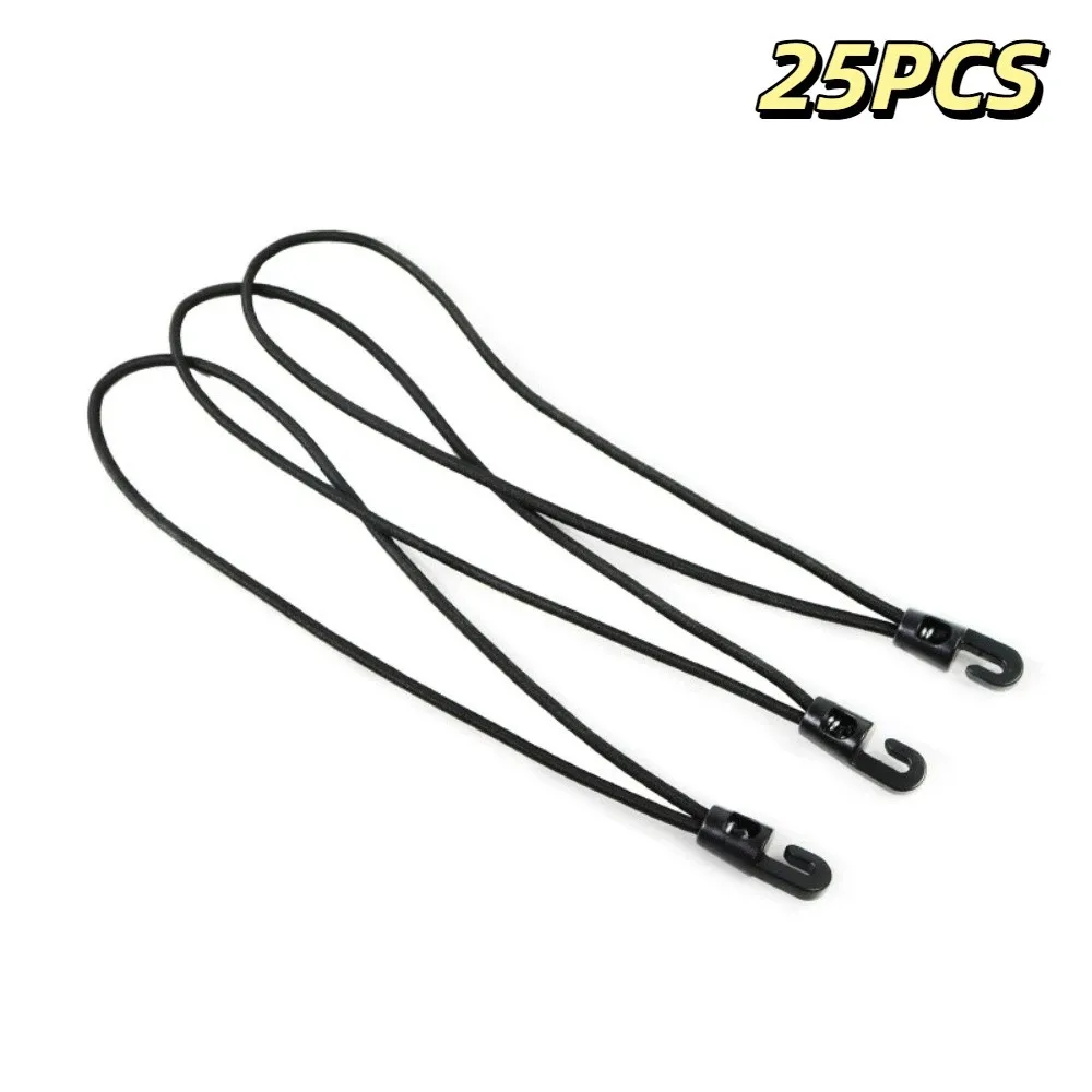 Multipurpose With Hooks Bungee Cords High Elasticity Multipurpose Rubber Tensioner Black Nylon Rubber Bungee Ropes Bikes