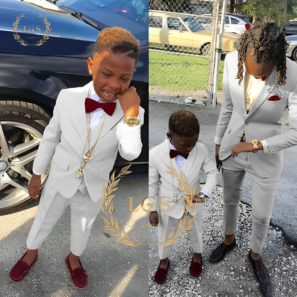 2 Piece Boys Suit Set - Formal Shawl Lapel & Pants Kids Clothing Wedding Tuxedo Party Handmade Custom Blazer Set