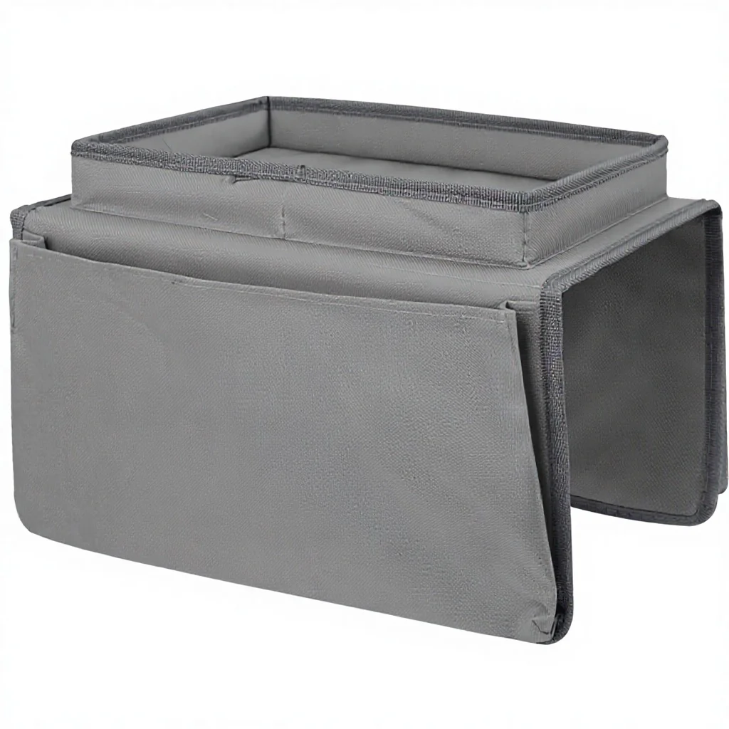 Classic Living Room Sofa Armrest Storage Bag with 3 Pockets Storage Platform TV Remote Holder Vacuum Compressed & Eco-Friendly