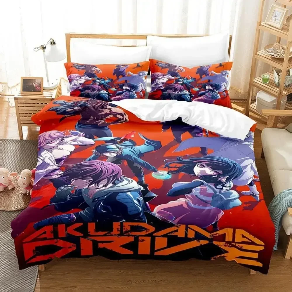 New Akudama Drive Comfortable Duvet Quilt Cover Pillowcase Bedding Set Children Bedroom Decoration Home Textile