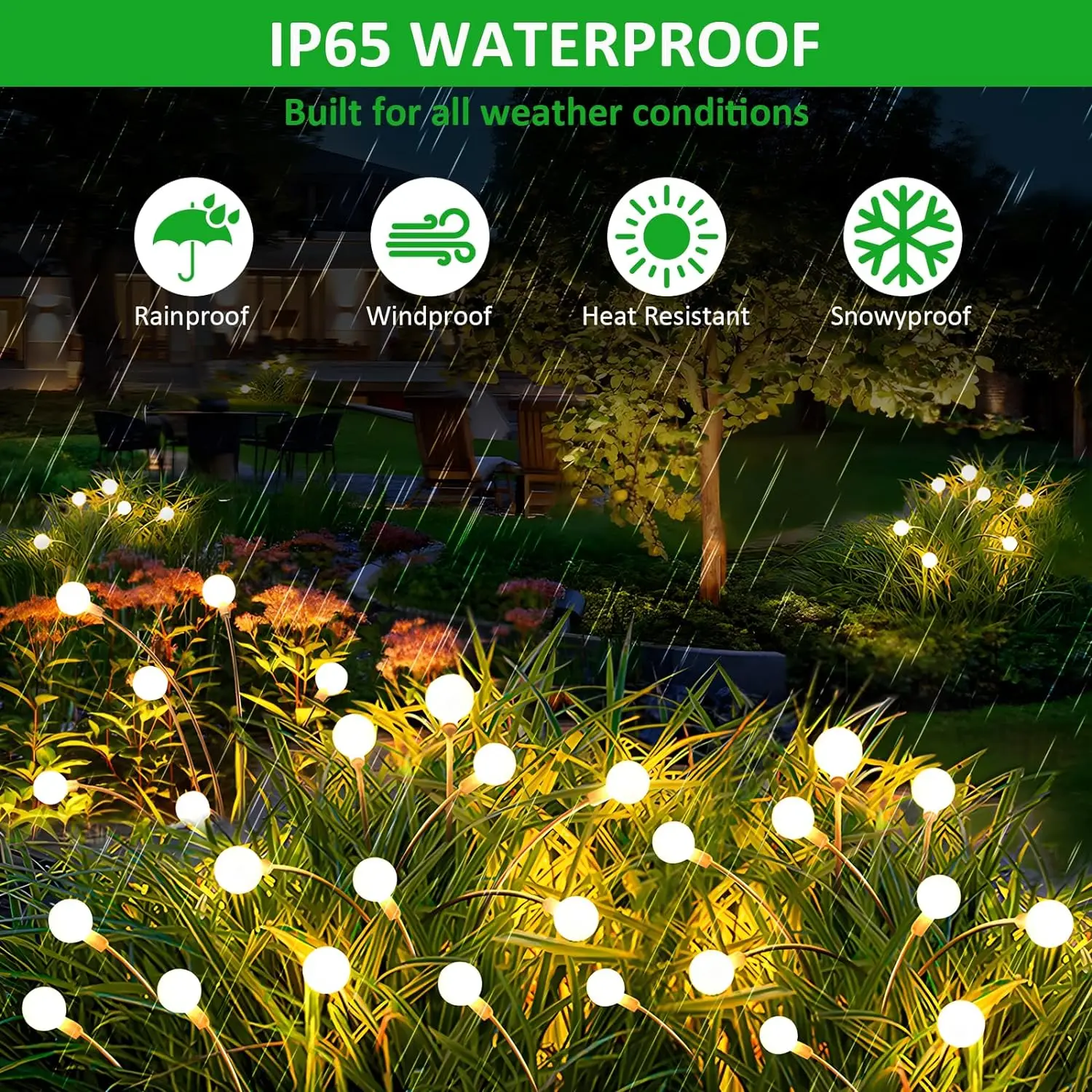 Outdoor Solar Firefly Light LED Firefly Lamp Energy Saving Fairy Light for Garden Home Lawn Christmas Landscape Atmosphere Light