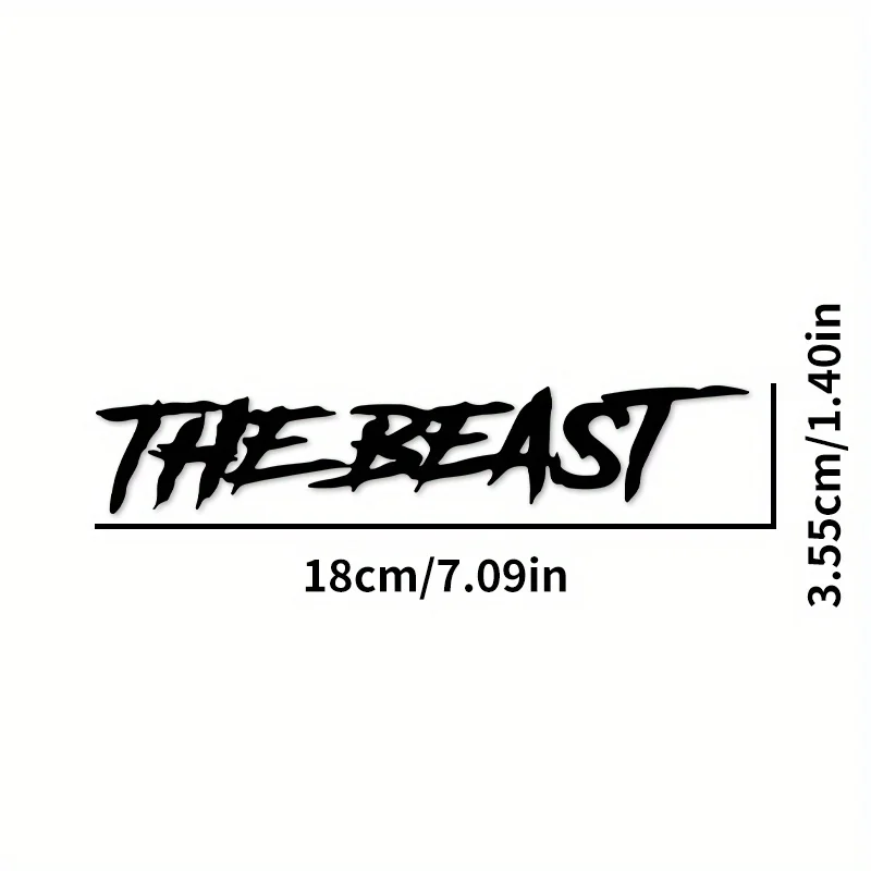 1개입 '더 비스트' 그래피티 자동차 오토바이 스티커, 헬멧 자동차 바디용 트렌디 데칼, 눈에 띄는 차량 액세서리 스티커