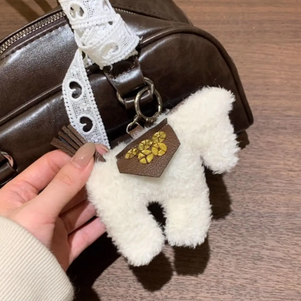 لطيف الحصان المفاتيح بولي Leather الجلود الدنيم القماش المهر قلادة ديكور معلق زودياك الحصان حقيبة التميمة قلادة ظهره الديكور #2