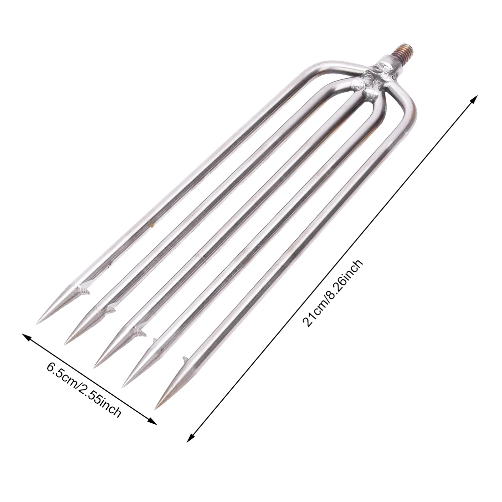 5 شوكات Harpoon Gig Gaff Hook Barb Fish Spear لصيد الأسماك في الهواء الطلق