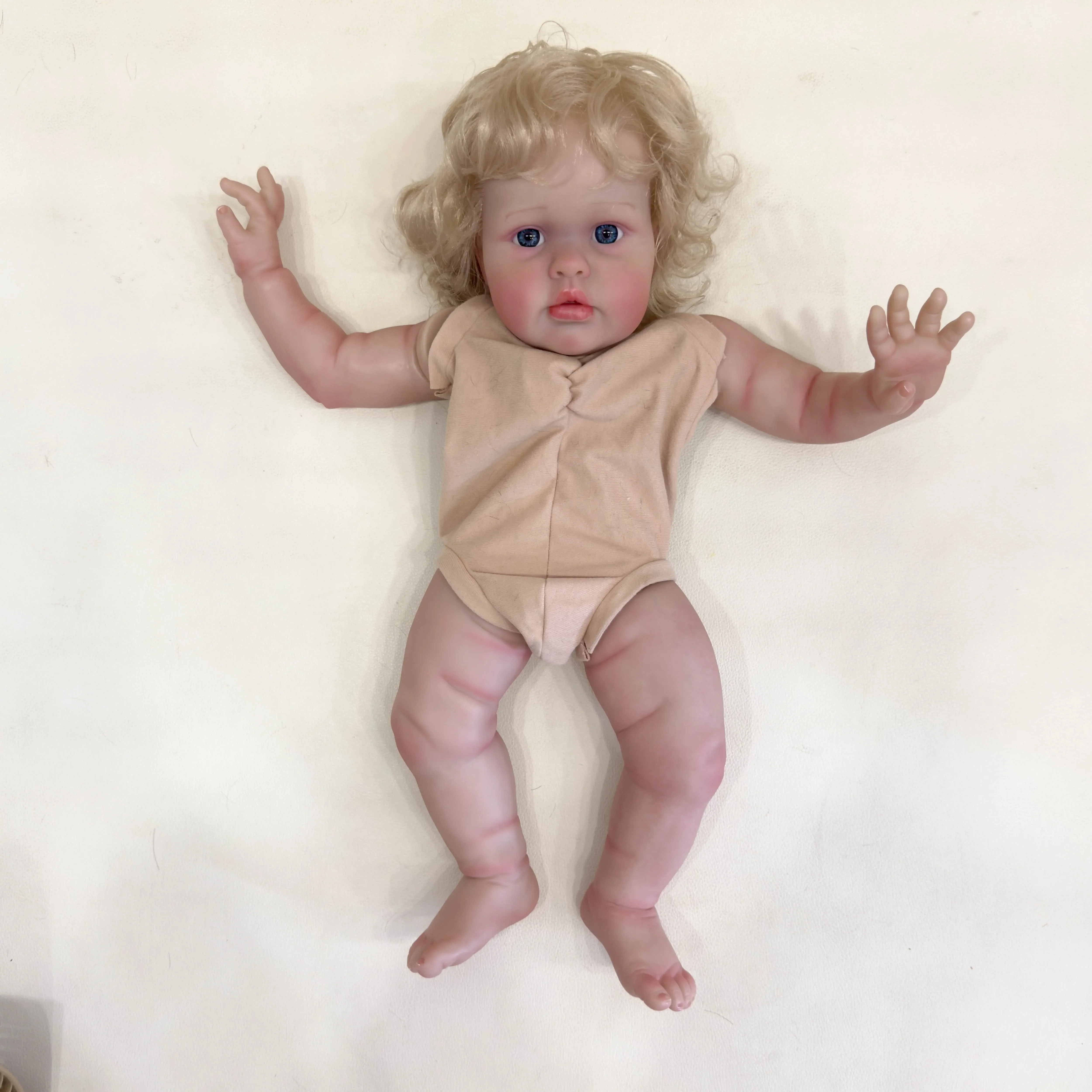 FBBD 24inch Ellie  Lifelike Reborn Doll kit painted Doll kit Unfinished Doll parts with Hand Rooted Hair