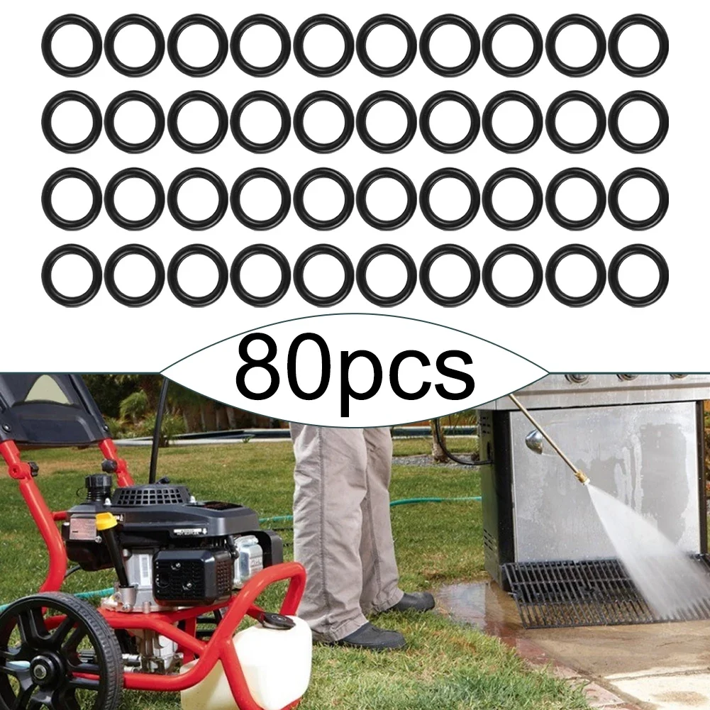 

80pcs/set 1/4 " M22 3/8" O-Rings For Pressure Washer Hose Quick Disconnect Garden Irrigation Tool Replacement Parts