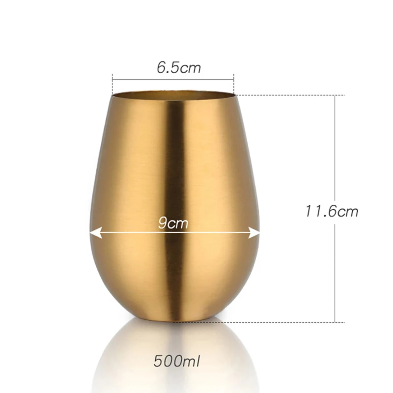 500ml Stainless Steel Beer  Rose Gold Beer Tumbler Cocktail Juice Milk Cup Drinking Mug   Outdoor Drinkware