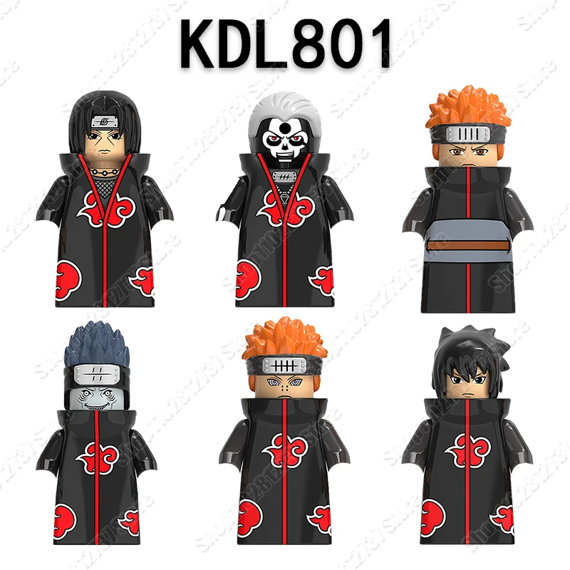 اللبنات الصغيرة KDL801 Uchiha Sasuke Hoshigaki Kisame عمل الشكل تجميعها اللبنات لعبة عيد ميلاد الأطفال الهدايا