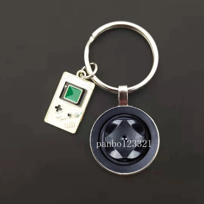 Popular brand game controller photos Keychain weird boyfriend gift jewelry glass convex round dome keychain, quality keychain.