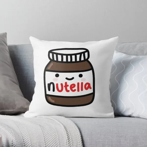 Nutella Chocolate  Printing Throw Pillow Cover Fashion Office Throw Sofa Waist Wedding Hotel Square Pillows not include One Side