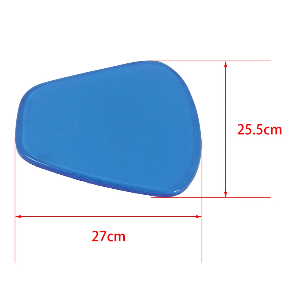 27*25.5*1CM Gel Seat Cushion Flexible Soft Comfortable Shock Absorption Blue Slim Body Shape Adhesive Motorcycle Accessories