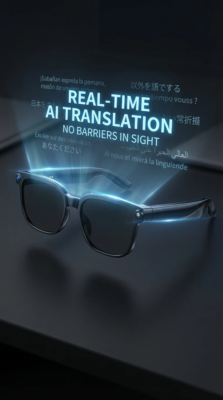 Smart Brille Mit Ki Sprachübersetzung Und Videoaufnahmefunktion_voghion.com