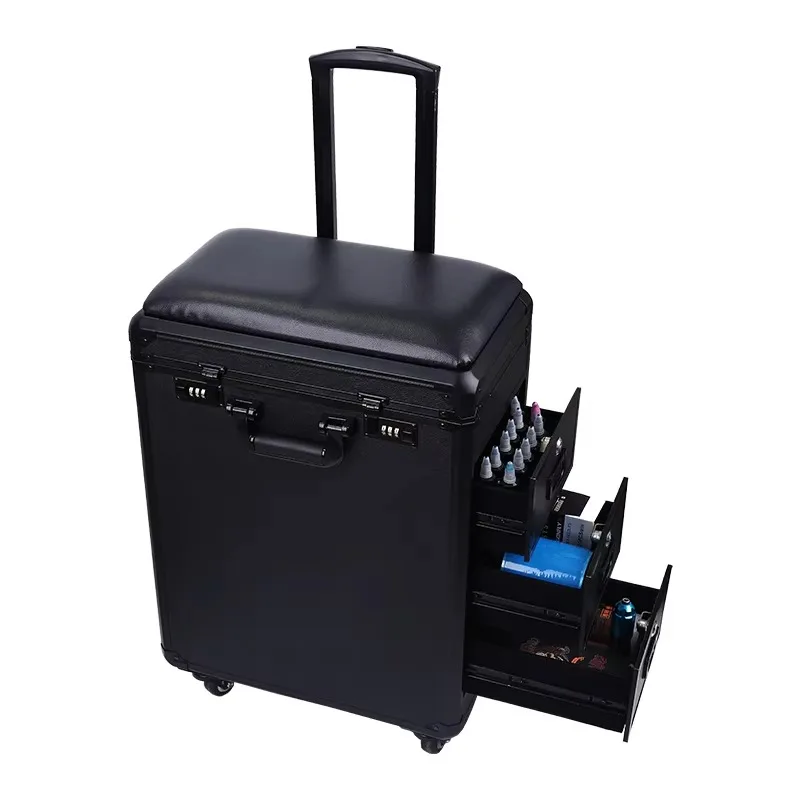 New Tattoo Workstation · Rolling Utility Cart, Sturdy Workbench for Professional Tattoo Artists, Salon Storage Equipment