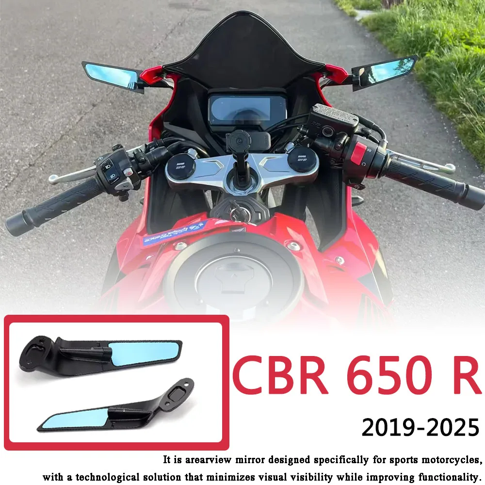 

Motorcycle CNC Aluminum Rear View Mirrors Blue Anti-glare Mirror For Honda CBR650R CBR 650 R CBR500R CBR650F CBR400/250/150R