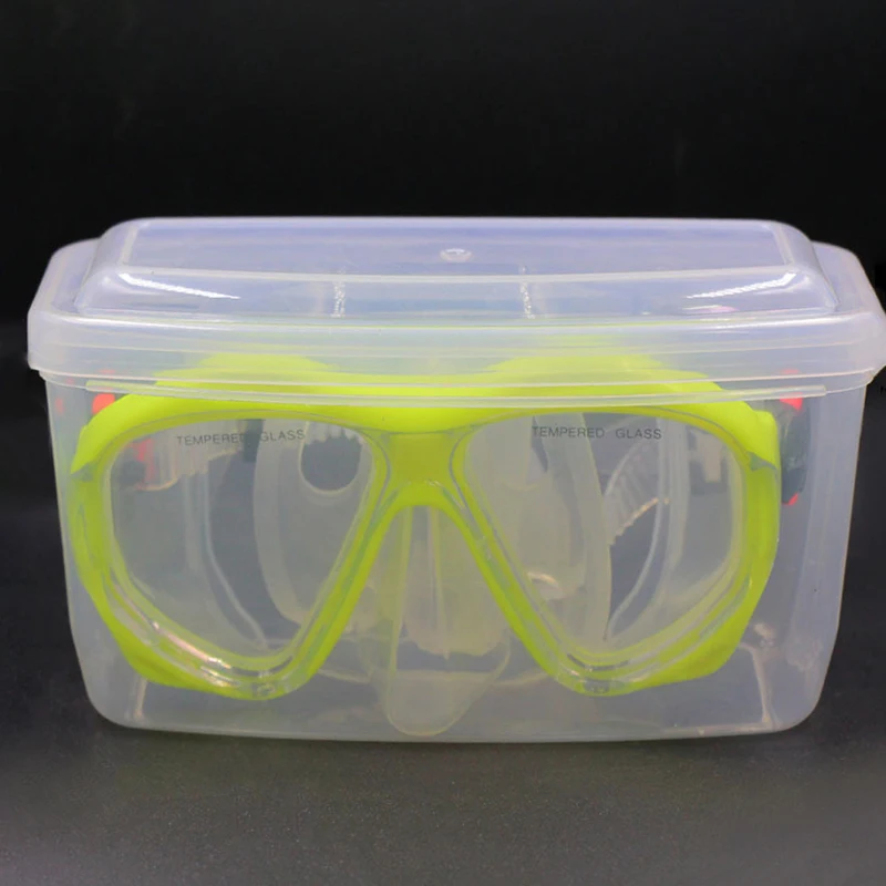 Hard Plastic Scuba Dive Diving Mask Storage Box Case Snorkeling Goggles Swim Glasses Protector Container Transparent