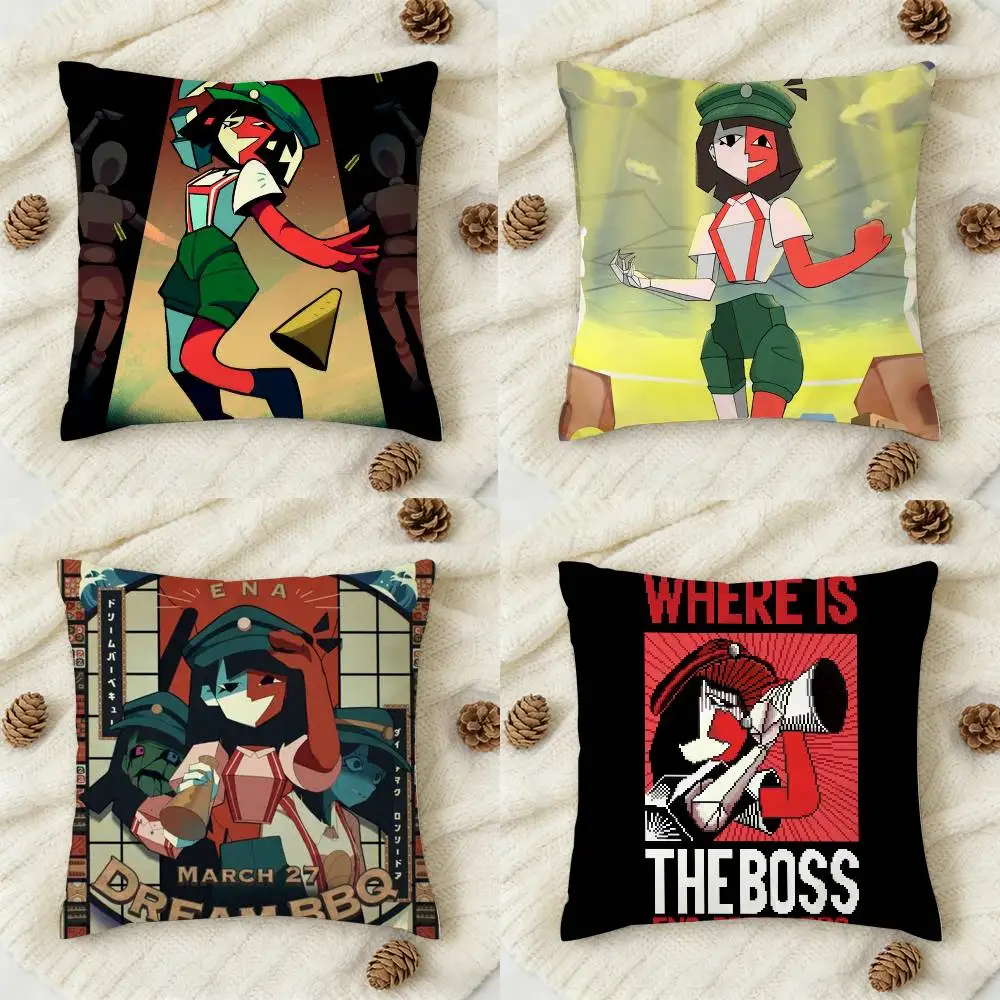 

E-ENA Dream BBQ Double-sided Printed Square Decorative Cushion Cover for Sofa Living Room Home Decor