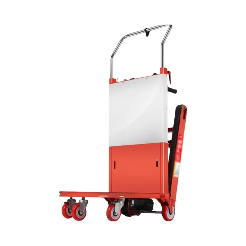 

Electric Folding Stair Climber Hand Truck Cart Crawler Type 5-Wheel Industrial Use Stainless Steel 710W Motor 1-Year Warranty