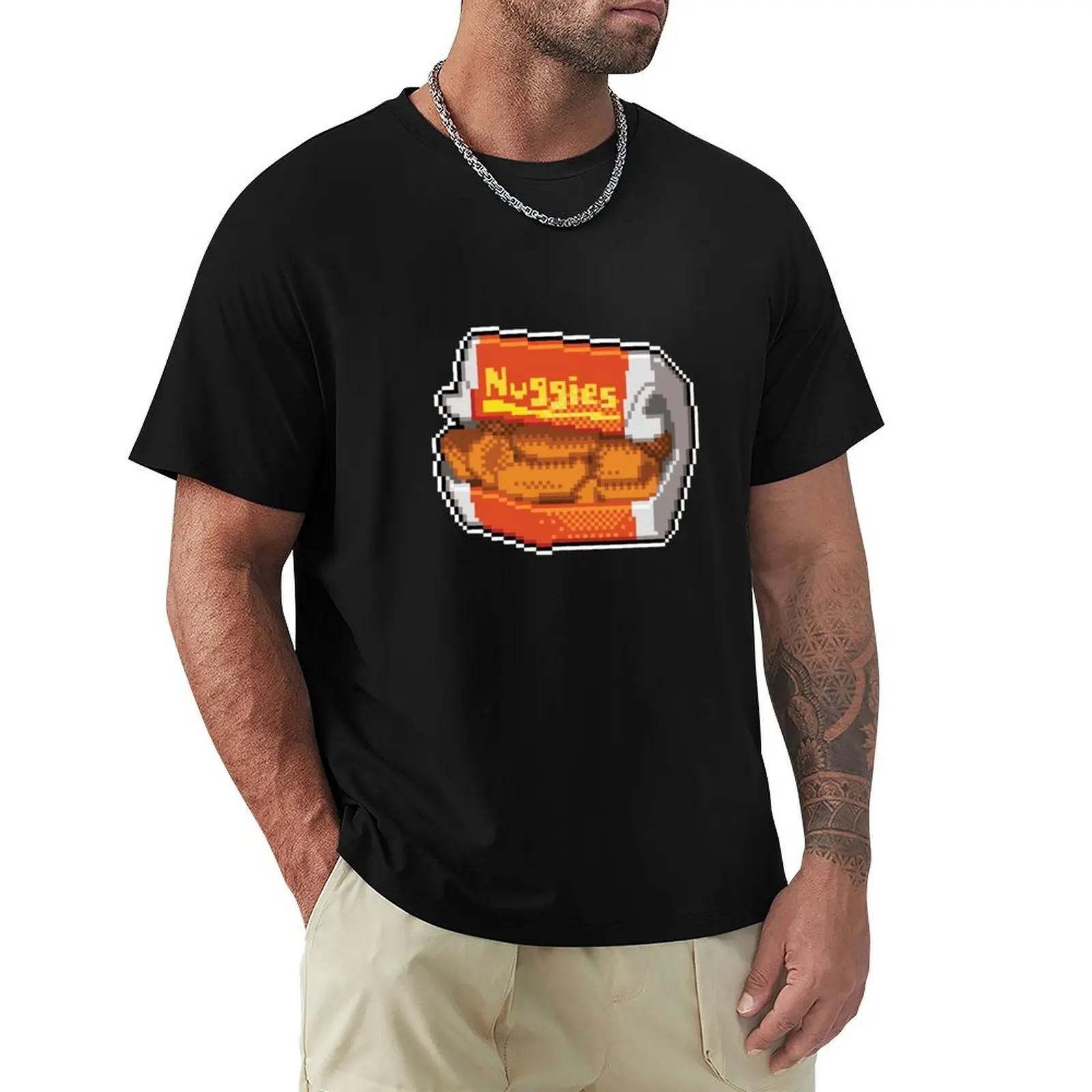 Pixel Nuggies T-shirt customs design your own hippie clothes quick drying funnys t shirt men