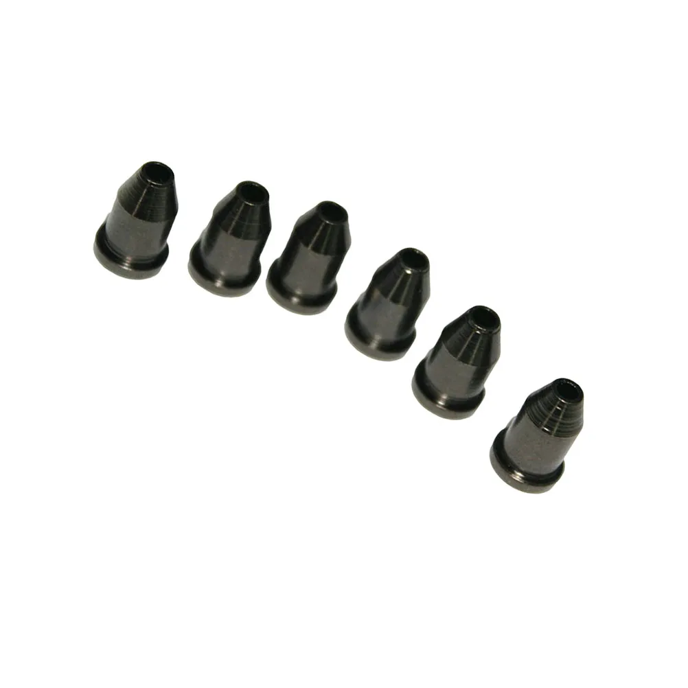 

6Pcs Bullet Shape Guitar String Caps Black Through Body Ferrules Durable Mounting Buckle for Guitar Accessories