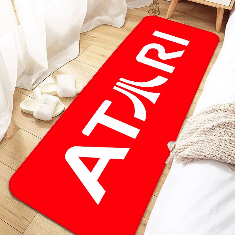 Atari logo Door Mat Entrance Non-slip Doormat Washable Kitchen Carpet Living Room Hallway Rugs Bathroom Bath Door Mats