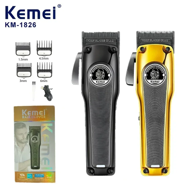 

Kemei KM-1826 Salon Hair Salon Men's Professional Electric Hair Clipper, High Quality High Power Hair cutting machine