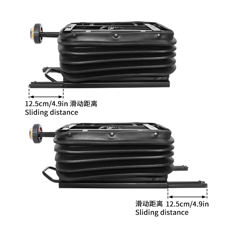 ممتص صدمات مقعد الوزن قابل للتعديل عالي التحمل مع غطاء غبار، هيكل قص، مناسب للشاحنات ومركبات البناء. #4