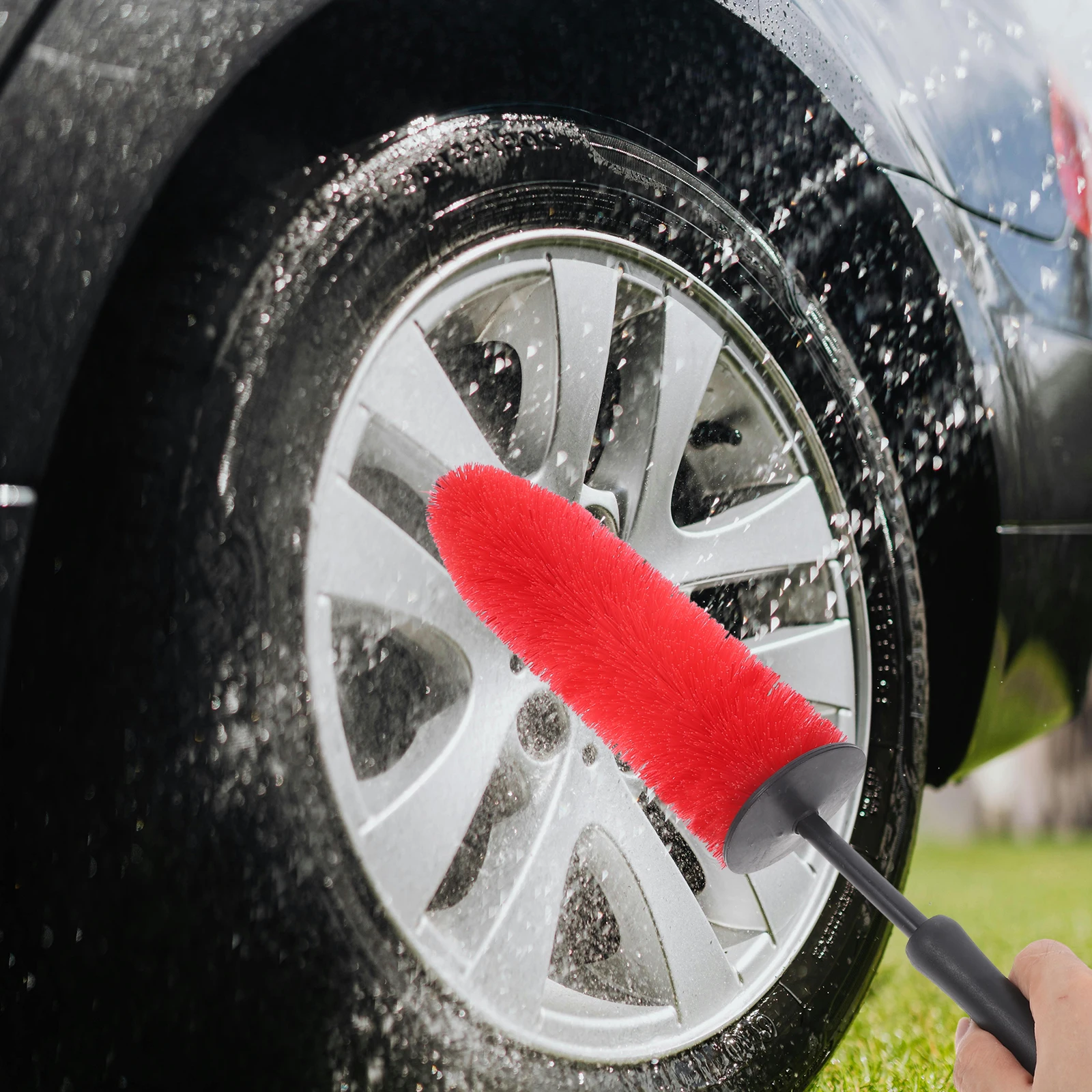 

Tire Cleaning Tools Car Detailing Wheel Foam PP Brushes Full Blue Gentle Tires Ergonomic Versatile Usage Wheel Tire Cleaning