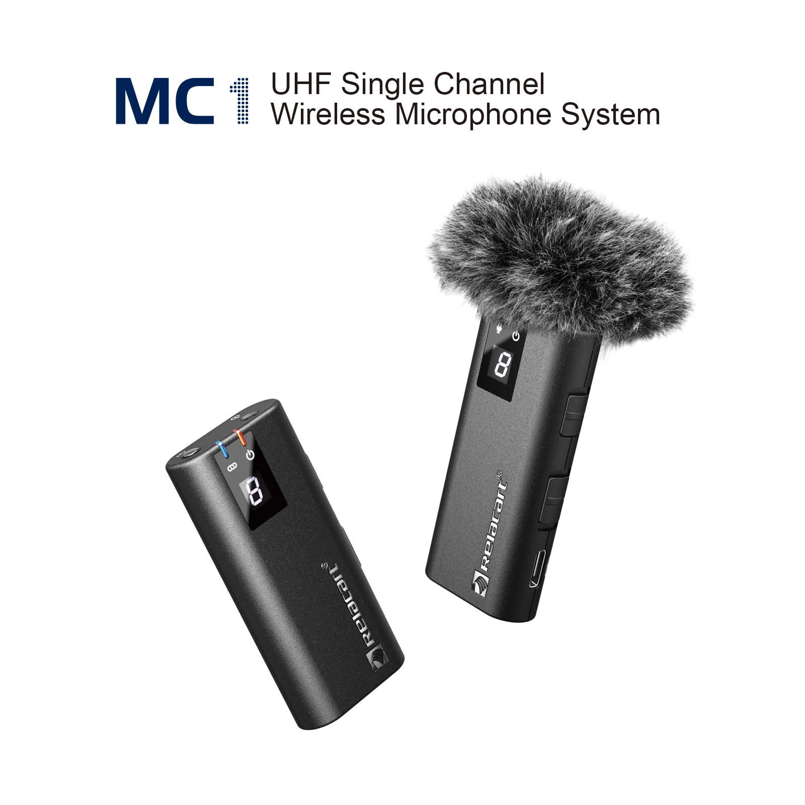 

Relacart UHF Wireless Microphone System Single Channel Camera Mount Recording Noise Reduction