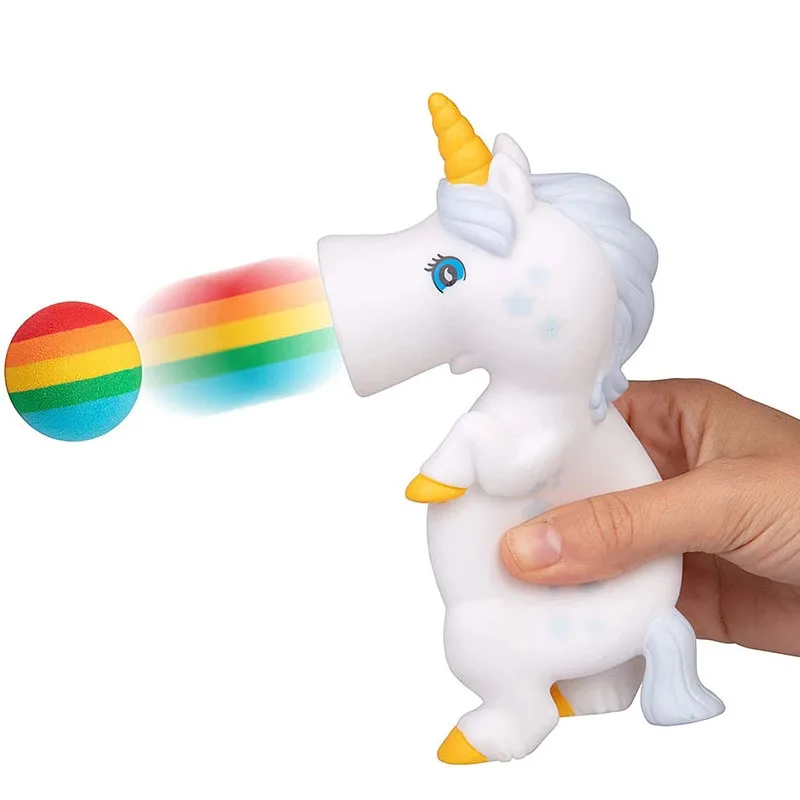 Funny Animal Pop Out Foam Balls Unicorns  Squeeze Shoots Ball Kids FidgetToys Stuff Weird Gadgets Autism Sensory Anti Stress Toy