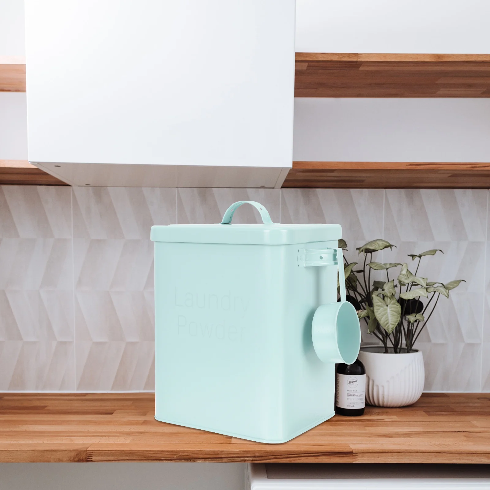 

Premium Iron Powder Container Lidded Storage Box Large Capacity Bucket With Scoop For Detergent Pet Food Rice Condensate Beads