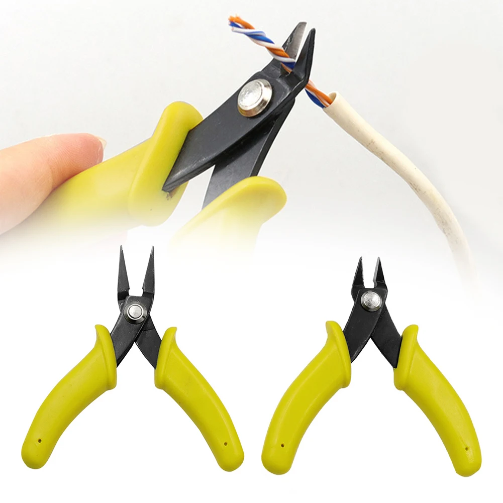 3.5 Inch Pliers DIY Assembly Tool Ergonomic Design High-Carbon Steel Blade PVC Handle Specially Designed Tips Beginner Assembly