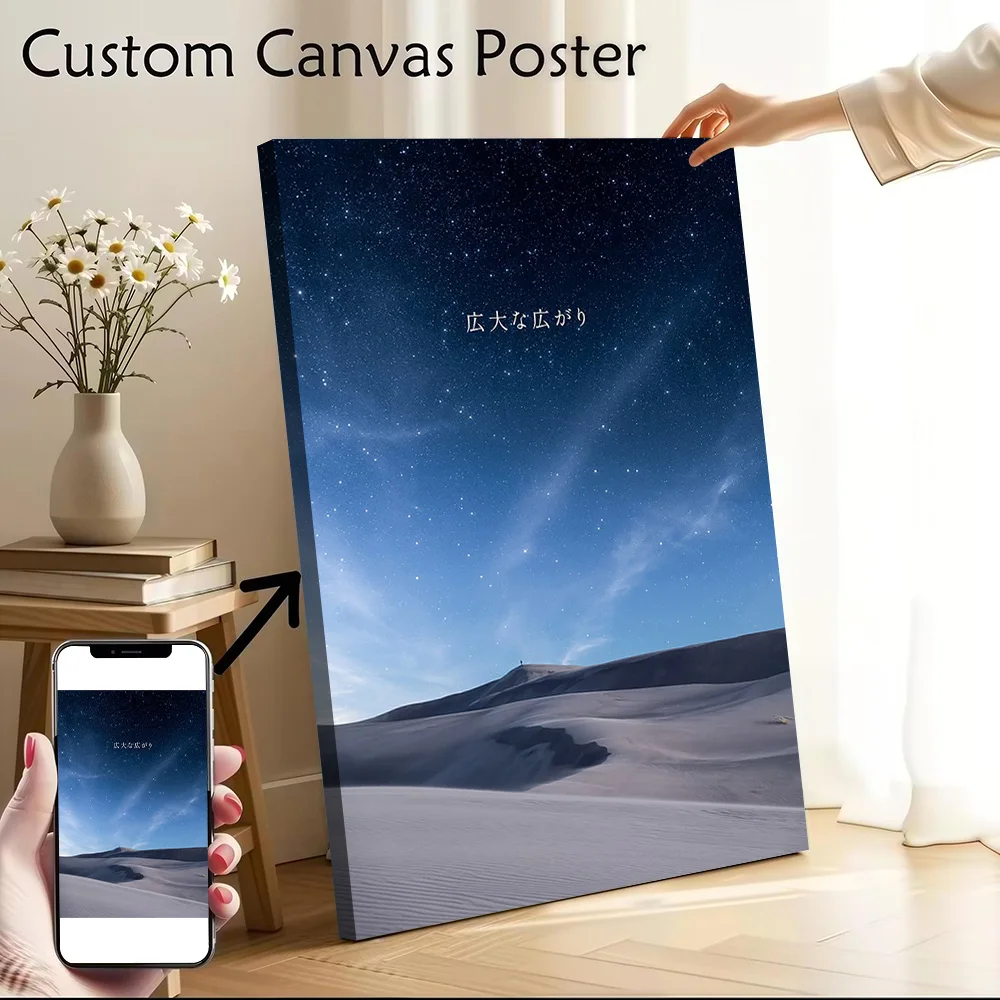 A Vast Expanse Canvas Poster Wall Art Customizable High Quality Printed Picture for Living Room Decorations Bedroom Accessories