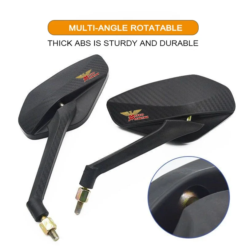 For Moto Morini SEIEMMEZZO SCR STR XCape X Cape 650 650X ECE CCC Certified Carbon Fiber Motorcycle Adjustable Rearview Mirror