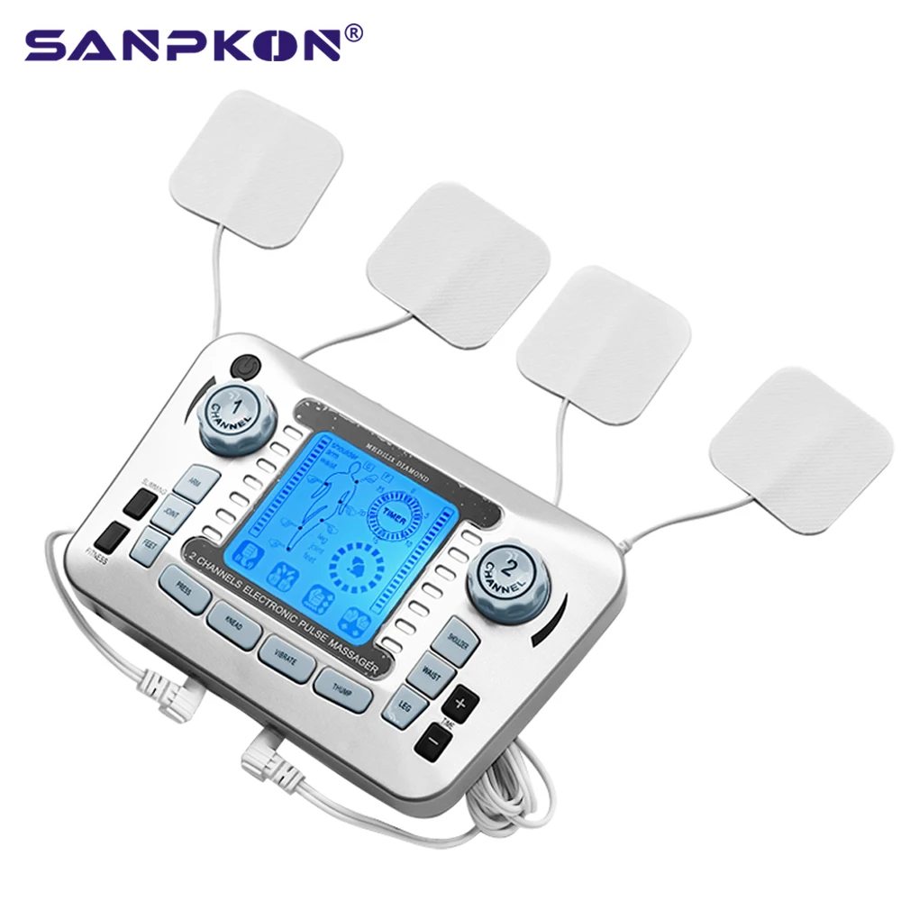 Tens Pulse Massager Ems Electrical Muscle Stimulator Acupuncture Low Frequency Physiotherapy Machine Fat Burner Pain Relief